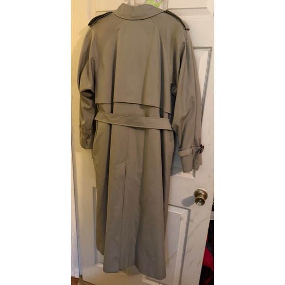 Vintage Burberry Full Length Trench Coat Zip Out Lining Including Belt Size 10L - Picture 3 of 7